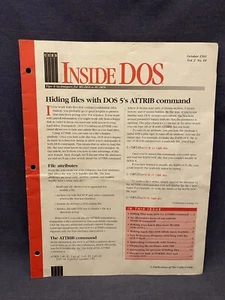 October 1991 Inside DOS MS-DOS PC-DOS Cobb Group Journal Newsletter - Picture 1 of 5