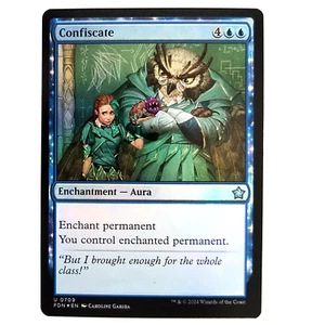 x4 Confiscate Foil Foundations Blue Enchantment Aura Uncommon 4x M/NM Playset - Picture 1 of 3