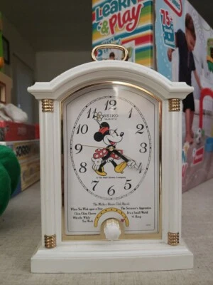 Relógio despertador vintage Seiko Disney musical Minnie Mouse - Imagem 1 de 2