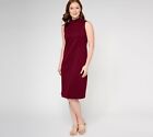 Susan Graver Women's Dress Sz M Tailored by Smart Ponte Red A611030