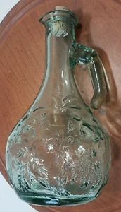 Cruet Pitcher Canada Retro Glaswaren Vintage Dekanter mit Ausguss GRÜNES GLAS - Bild 1 von 9