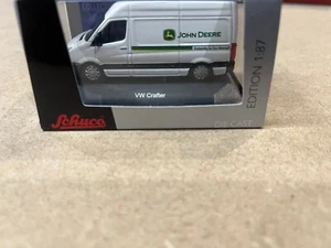 John Deere Vw Volkswagen Crafter Service Van 1:87 Scale Schuco Die-cast Model - Picture 1 of 3