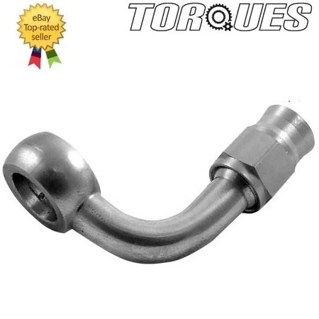 TORQUES AN -3 (3AN) Accesorio de banjo de acero inoxidable de 90 grados