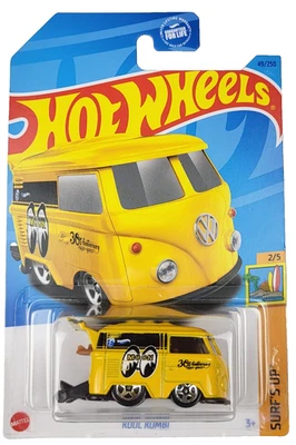 Hot Wheels 2023 Surf's Up • Kool Kombi • Yellow 1:64 Diecast Mooneyes Minibus - Image 1 of 2