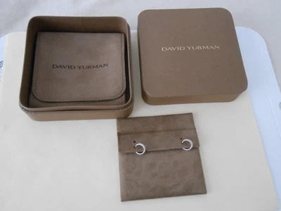 $295 David Yurman 925 Silver 2mm Cable Huggies Earrings, 10.7 x 2.2mm - Image 1 of 4