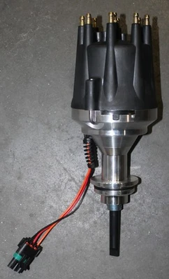 Ready to Run Distributor, SB Chrysler 273-360, Black Cap *Similar to MSD 8388* - Image 1 of 4