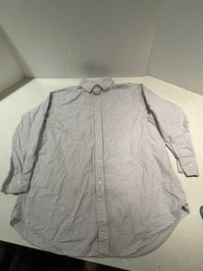 Polo Ralph Lauren Mens Plaid Check Dress Shirt Classic Fit 17 1/2 White & Black - Picture 1 of 5