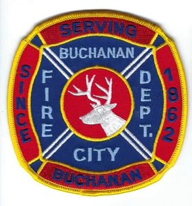 Buchanan City (Berrien County) MI Michigan Fire Dept patch - NEW! *BUCK* - Picture 1 of 1