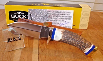 EXCELENTE CUCHILLO BUCK PERSONALIZADO JOE HOUSER 692 VANGUARD DAGA ALCE ASTA MANGO FUNDA Foto 1 de 4