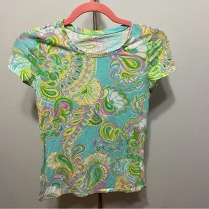 Lilly Pulitzer Short Sleeve Floral Shirt Size XXS - Picture 1 of 6