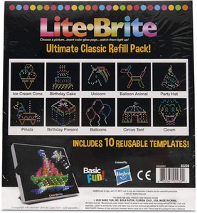 Lite Brite Ultimate Classic Refill Pack - Celebration Theme - 10 Reusable Templa - Picture 1 of 12