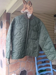 Vintage USAF  Green CWU-9/P Quilted Liner Flyers Jacket Air Force Bomber Medium - Picture 1 of 8
