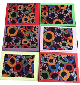Biglietti di auguri vuoti fatti a mano con tessuto coffee fassett sei 5" x7" tutte le occasioni - Foto 1 di 9