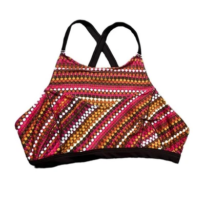 Top de baño Prana talla pequeña naranja, rosa marrón  Foto 1 de 4