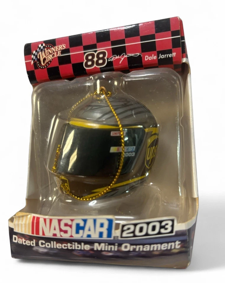 Casco Nascar Dale Jarrett 88 2003 con fecha coleccionable mini adorno de Navidad nuevo en caja Foto 1 de 1