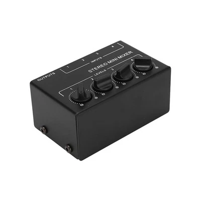 Stereo Mixer Passiv 4 Kanal Audio Line Mini Tragbar für Computer Ph Fit - Bild 1 von 4