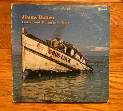 Jimmy Buffett - Living and Dying in 3/4 Time LP ABC 1974 Pressing w/ Insert - Image 1 of 4