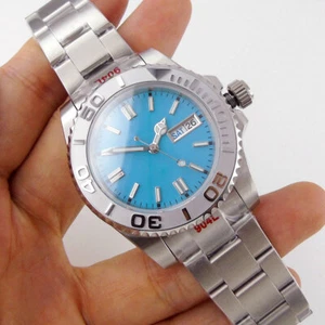 NH36 Sapphire Crystal Men's Automatic Watch Week/Date Blue Dial Oyster Bracelet - Picture 1 of 5