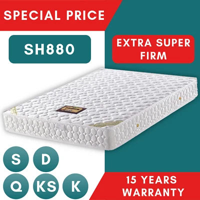 SH880 Prince Mattress Dual Hardness Extra Super Firm Comfortable S, D, Q, KS, K - image 1 of 4