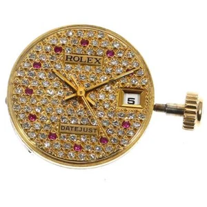 Rolex Genuine Movement Datejust Cal.2135 Automatic Aftermarket Diamond Working - Picture 1 of 3