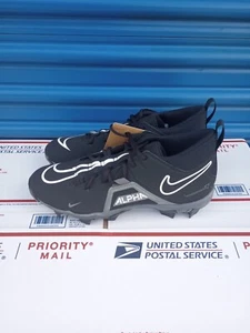 Nike Alpha Menace 3 Shark Men's 10 Football Cleats Black/Grey/White CV0582-010 - Picture 1 of 15