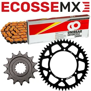 KTM SX125 EXC125 92-22 Orange Unibear Chain Renthal Black Supersprox Sprockets - Picture 1 of 7