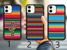 Serape case for iPhone 12 11 Pro X XR XS Max  Rubber Cactus Southern Leopard