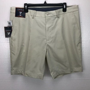 Neu Cremieux 38W solide Eingrifftaschen Chino vorne flach Freizeit kurze Hose für Herren - Bild 1 von 7
