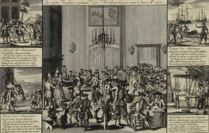 KARIKATURIST des 18. Jhd. - Zu John Law I - Kupferstich - um 1720 - Picture 1 of 2