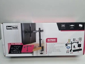 Cordtech Full Motion Dual Monitor Bracket For Desk + 70 Piece - New - Picture 1 of 10