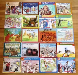 Lot 20 IF YOU LIVED Books Knights Mayflower First Thanksgiving Alaska PB L1 - Imagen 1 de 2