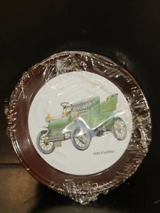 NEW SEALED (4) Metal Car Coasters 1911 Ford T, 1903 & 04 Cadillac, 1909 Peerless - Picture 1 of 5