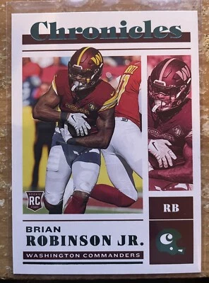 2022 Panini Chronicles Teal Foil Brian Robinson Jr. Rookie RC #37 Commanders - Image 1 of 2