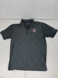 Polo Nike Golf Dri-fit para hombre Med 3 botones gris Usado en excelente estado patrón ligero - Imagen 1 de 6