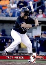 2017 Quad Cities River Bandits SGA Grandstand #27 Troy Sieber Woodbury NJ Card