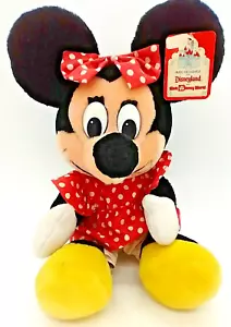 Minnie Mouse Walt Disney World Plush Stuffed Toy Sitting Hang Tag Tush Tag 9" - Picture 1 of 10
