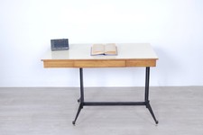 Scrivania dattilo ufficio tecnico design anni 50 tavolo ferro e legno vintage