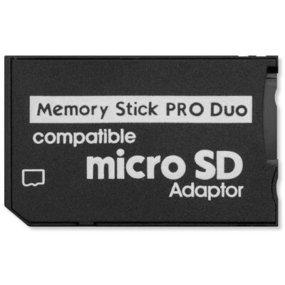 Adaptateur Carte Mémoire Micro SD SDHC TF vers Memory Stick PRO DUO MS PSP Cam - Immagine 1 di 4
