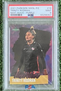 2021 Parkside NWSL Next Wave Purple Trinity Rodman USWNT Rookie RC PSA 9 /700