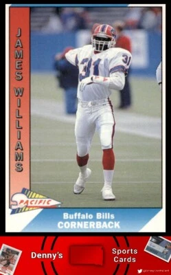 1991 Pacific #34 James Williams Buffalo Bills Football Card - Image 1 of 2