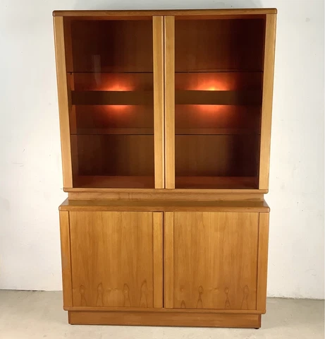Scandinavian Modern Two-Piece Display Hutch From Nordic Furniture Cover