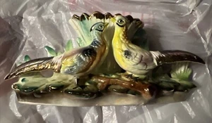 1950s NANCO Mini-Planter - Iridescent Pheasants, Vintage Post-War Japan - Picture 1 of 8