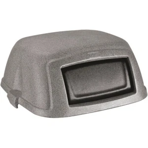 DOUBLE DOOR Slimline 50 Gal STL50 Graystone Square Trash Can Dome Top Lid ER - Picture 1 of 2