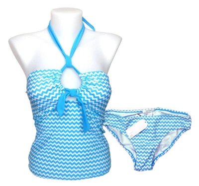 Juego de traje de baño Jessica Simpson S1107J730T - azul claro - talla M - T26 Foto 1 de 4