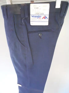 Nos USA Vintage 1970s Wrangler Navy Dress Pants Slacks Trousers Boys Kid 10 Slim - Picture 1 of 4