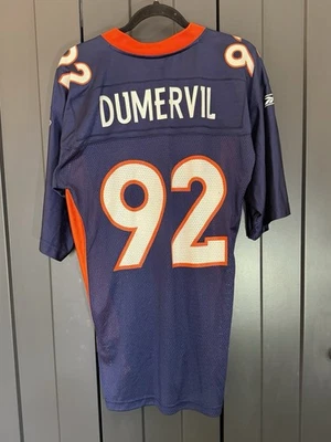 Camiseta deportiva Reebok auténtica de los Denver Broncos Elvis Dumervil #92 para adulto mediana Foto 1 de 4