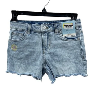 New Cat & Jack Girls Medium (8) Stretch Cotton Cutoff Sunshine Denim Shorts - Picture 1 of 4