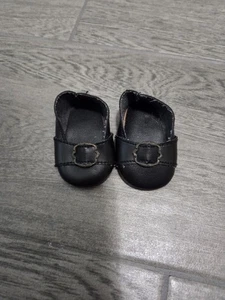 American Girl Doll Felicity's RETIRED Black Buckle Meet Shoes - Picture 1 of 2