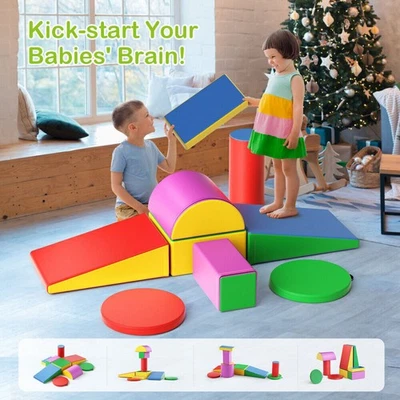 9pc Foam Block Kids Crawl & Climb Set, Easy-to-clean, Soft Surface, Lightweight - Image 1 of 4