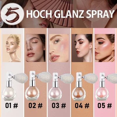 Shimmer Mist Spray Highlighter für Gesicht, Haare und Körper, Party-Glitzer-High - Bild 1 von 4